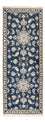 Tapis de couloir Tapis persan - Nain - 195 x 77 cm - bleu de mer