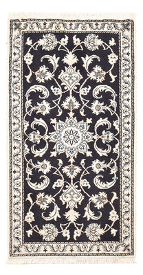 Tapis persan - Nain - 135 x 70 cm - bleu foncé