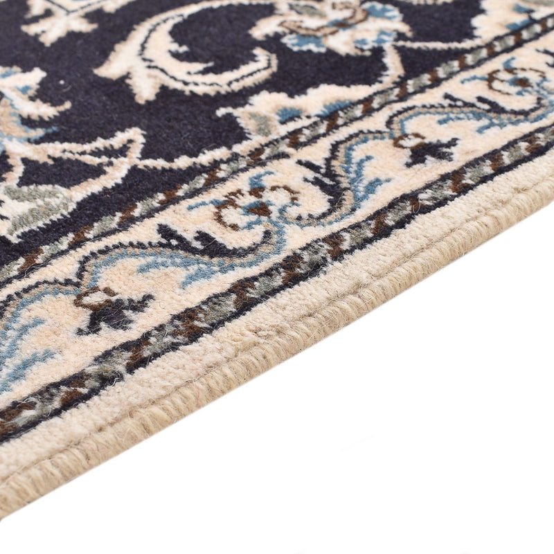 Tapis persan - Nain - 135 x 70 cm - bleu foncé