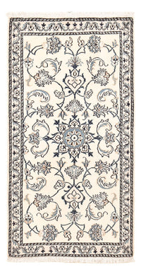 Tapis persan - Nain - 137 x 71 cm - gris clair