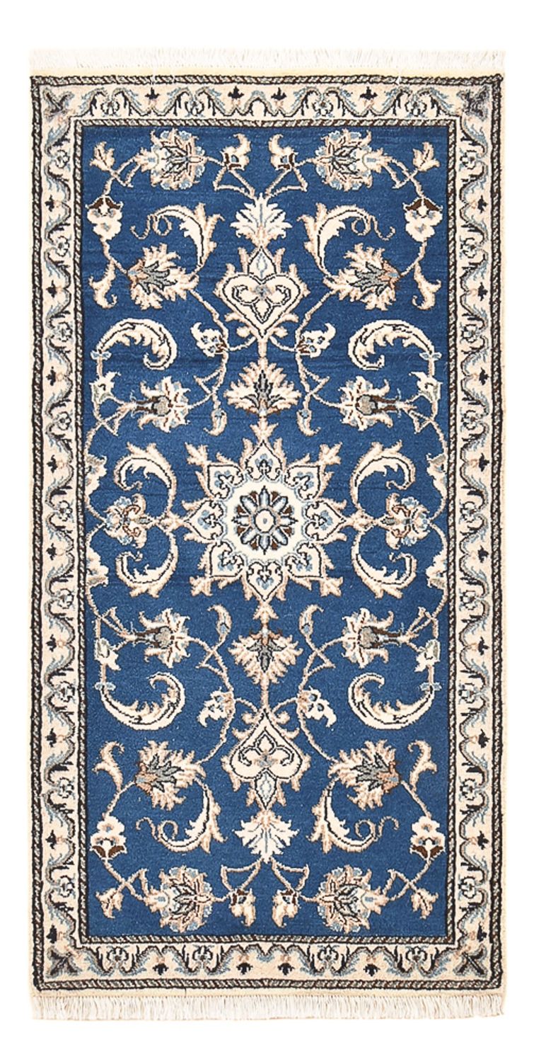 Tapis persan - Nain - 135 x 67 cm - bleu