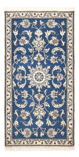 Tapis persan - Nain - 135 x 67 cm - bleu
