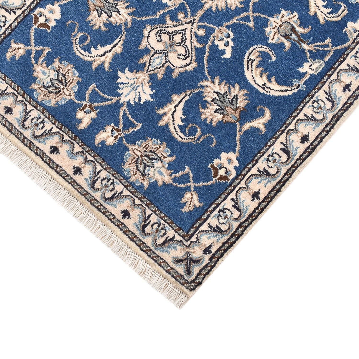 Tapis persan - Nain - 135 x 67 cm - bleu