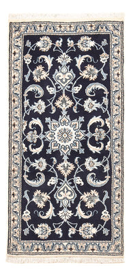 Tapis persan - Nain - 141 x 67 cm - bleu foncé