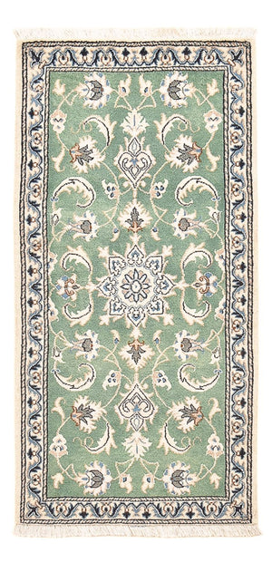 Tapis persan - Nain - 139 x 66 cm - vert clair