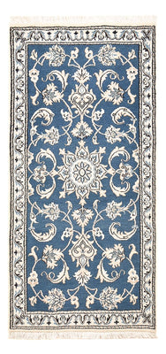 Tapis persan - Nain - 146 x 68 cm - bleu