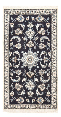 Tapis persan - Nain - 136 x 70 cm - bleu foncé