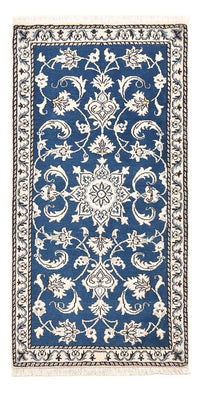 Tapis persan - Nain - 141 x 72 cm - bleu