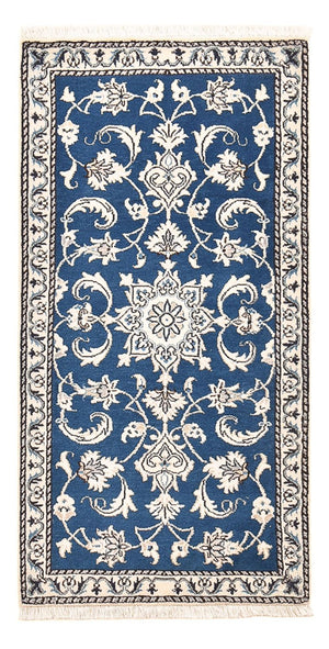 Tapis persan - Nain - 141 x 72 cm - bleu