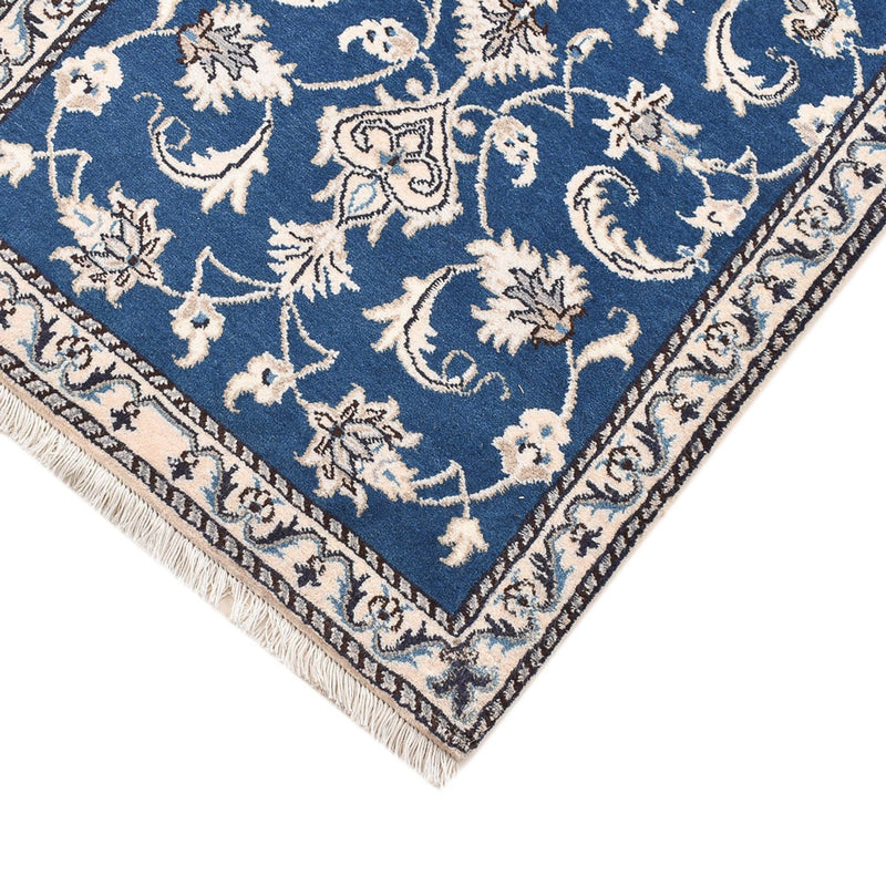 Tapis persan - Nain - 141 x 72 cm - bleu