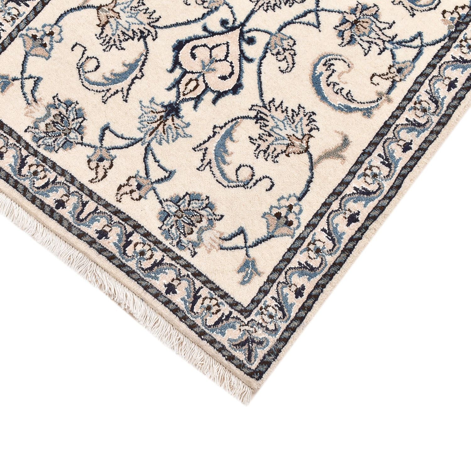 Tapis persan - Nain - 143 x 70 cm - gris clair