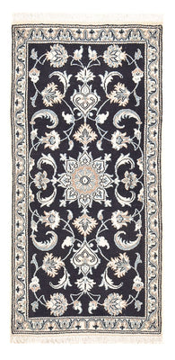Tapis persan - Nain - 145 x 68 cm - bleu foncé