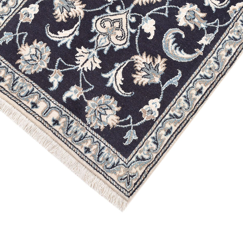 Tapis persan - Nain - 145 x 68 cm - bleu foncé