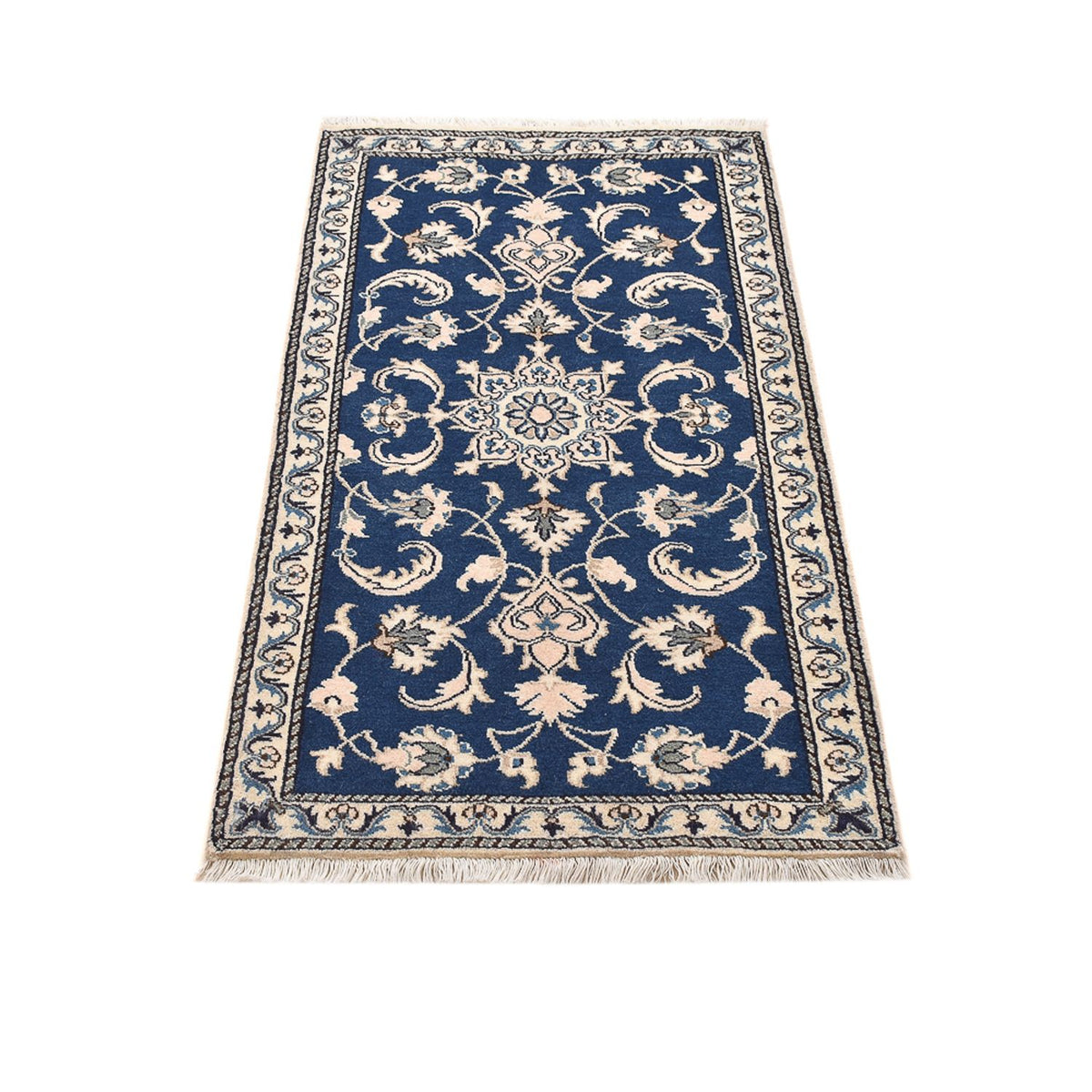 Tapis persan - Nain - 135 x 69 cm - bleu