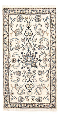 Tapis persan - Nain - 139 x 68 cm - gris clair