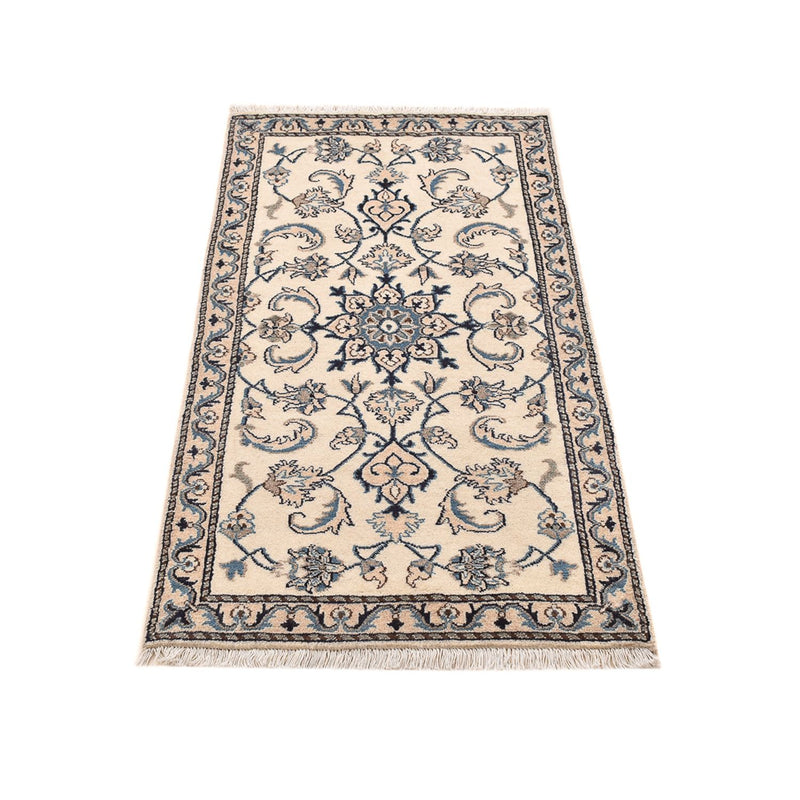 Tapis persan - Nain - 139 x 68 cm - gris clair