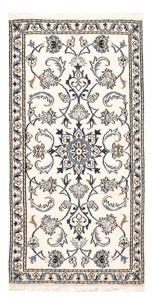 Tapis persan - Nain - 141 x 69 cm - gris clair