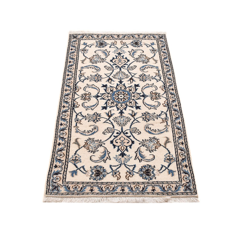 Tapis persan - Nain - 141 x 69 cm - gris clair