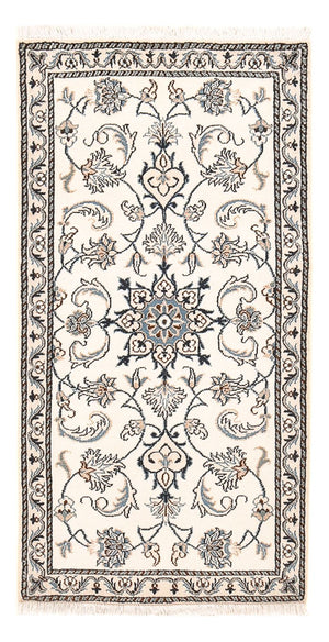 Tapis persan - Nain - 136 x 67 cm - gris clair