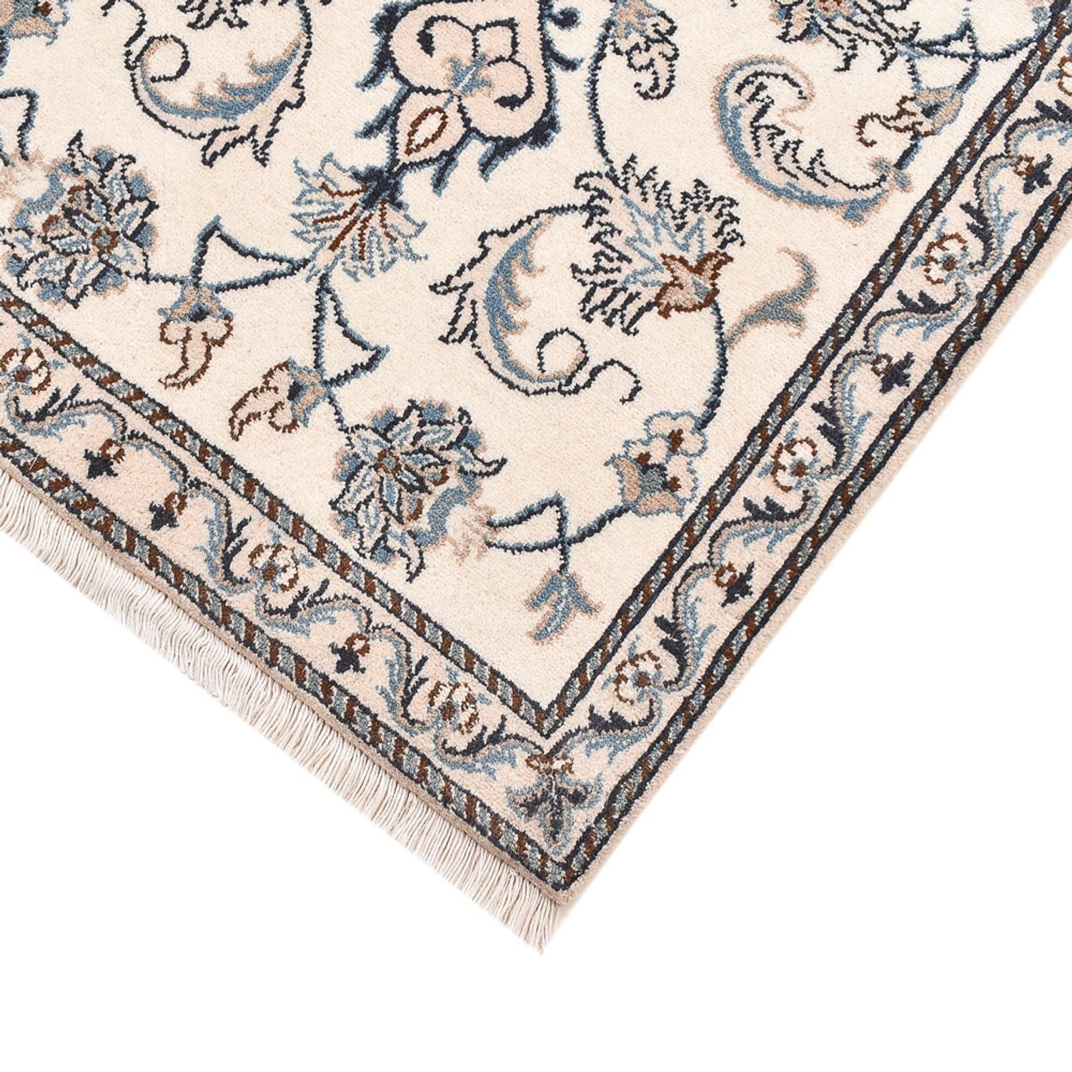 Tapis persan - Nain - 136 x 67 cm - gris clair