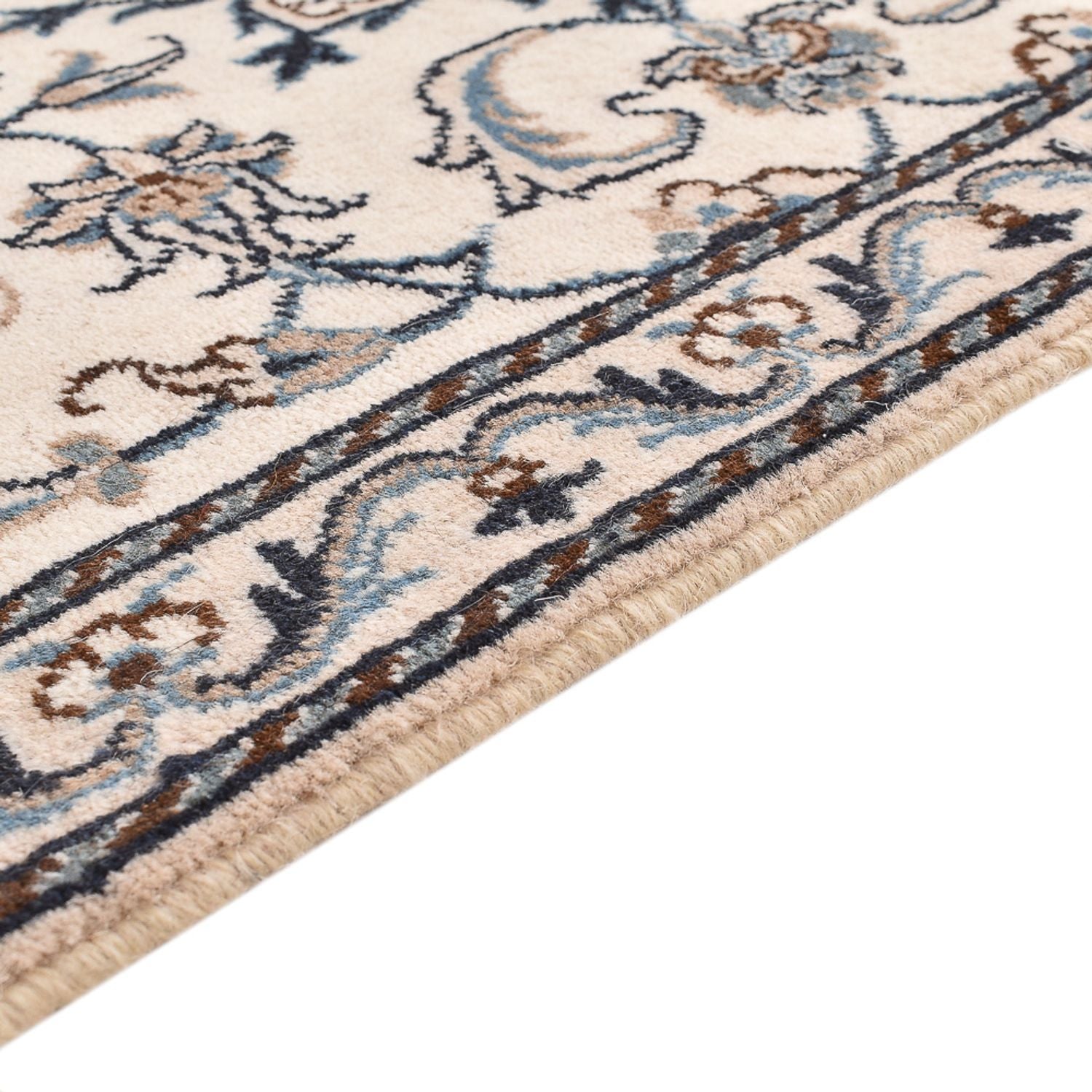 Tapis persan - Nain - 136 x 67 cm - gris clair
