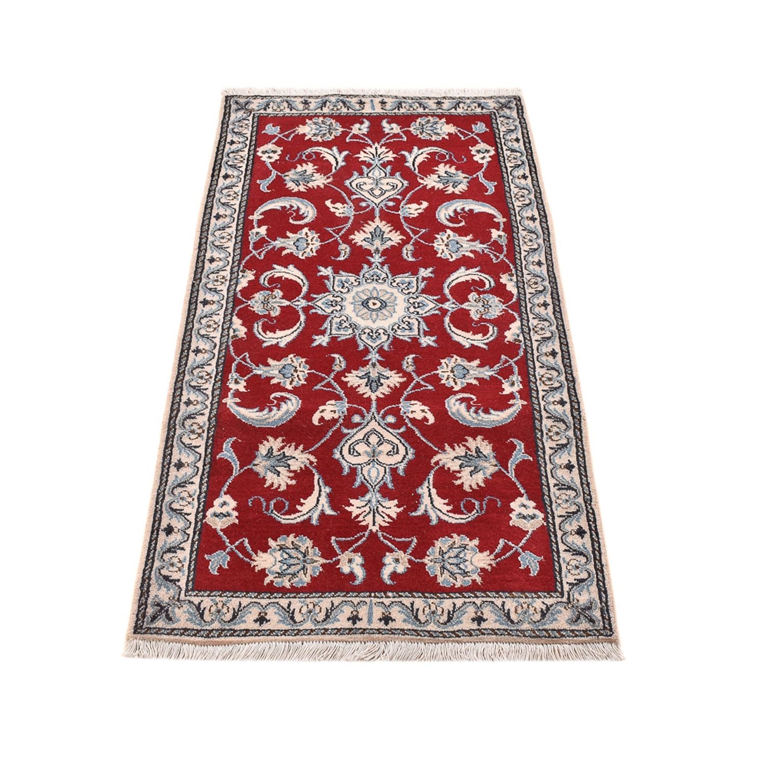 Tapis persan - Nain - 142 x 69 cm - rouge