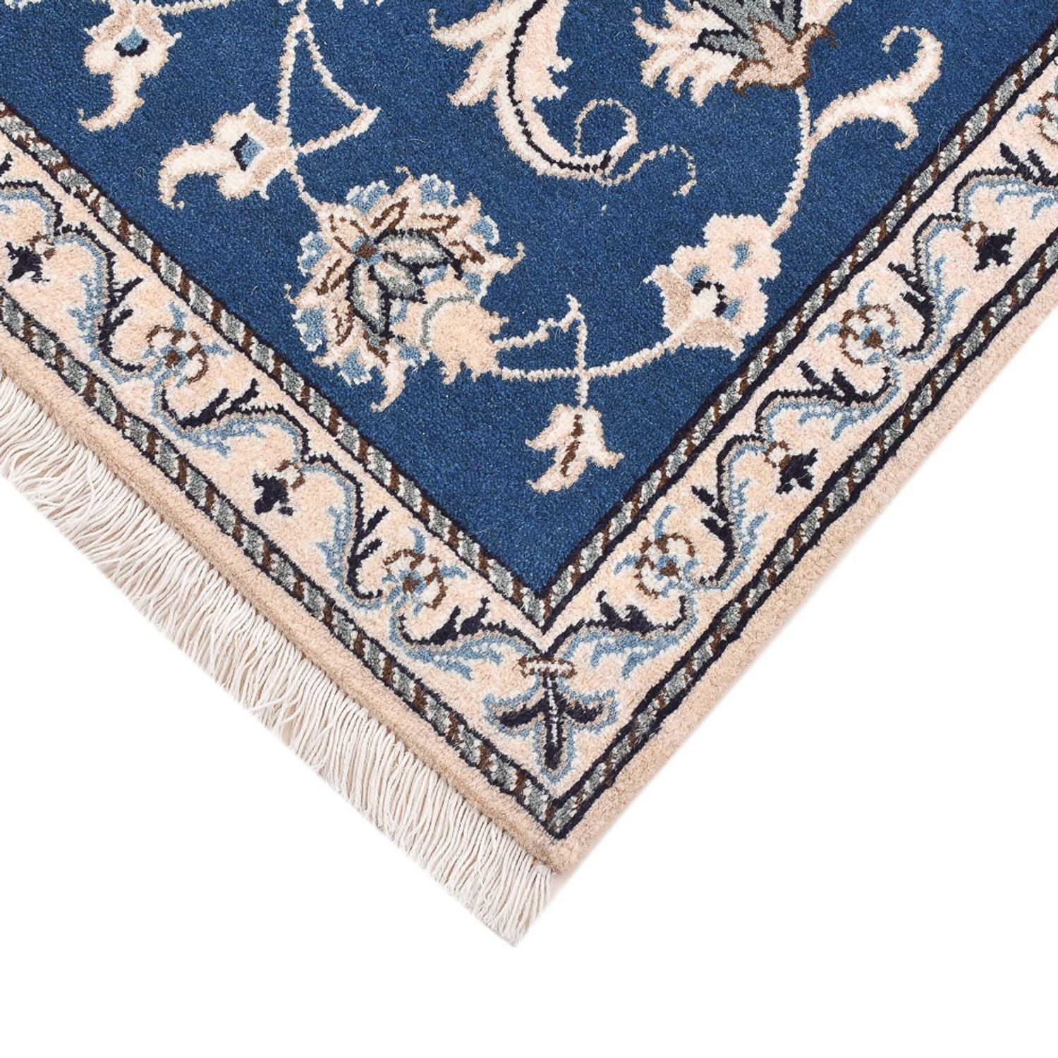 Tapis persan - Nain - 140 x 68 cm - bleu