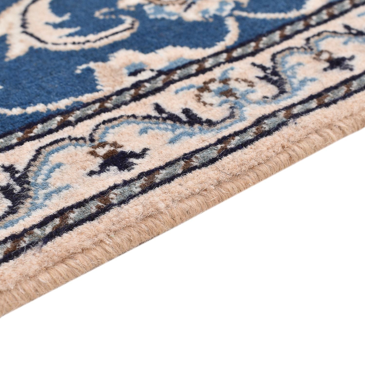 Tapis persan - Nain - 140 x 68 cm - bleu