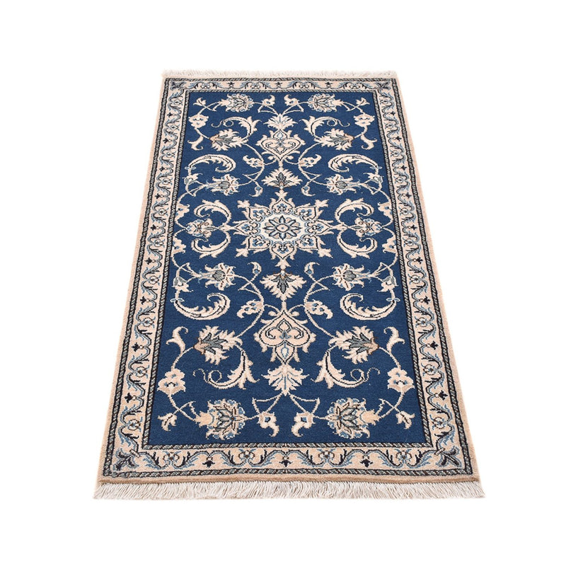 Tapis persan - Nain - 140 x 68 cm - bleu