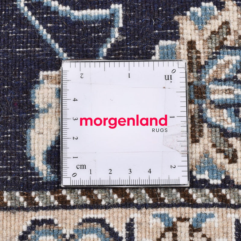 Tapis persan - Nain - 139 x 68 cm - bleu foncé