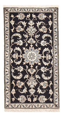 Tapis persan - Nain - 136 x 70 cm - bleu foncé