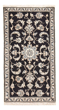 Tapis persan - Nain - 136 x 70 cm - bleu foncé