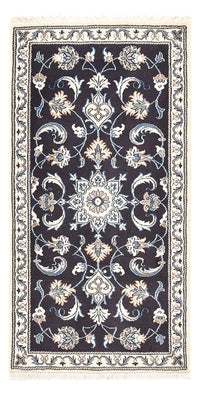 Tapis persan - Nain - 140 x 70 cm - bleu foncé