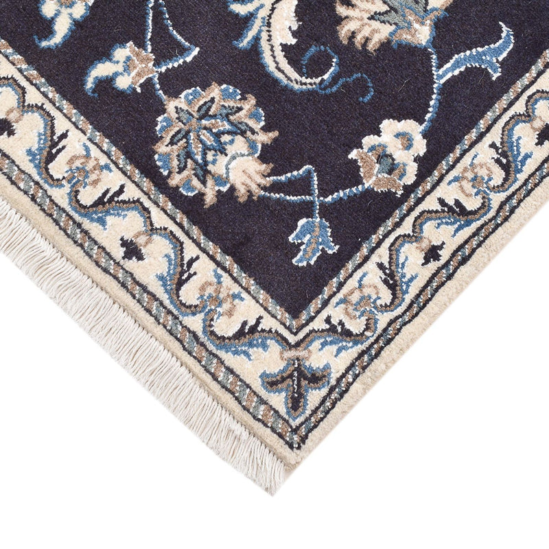 Tapis persan - Nain - 140 x 70 cm - bleu foncé