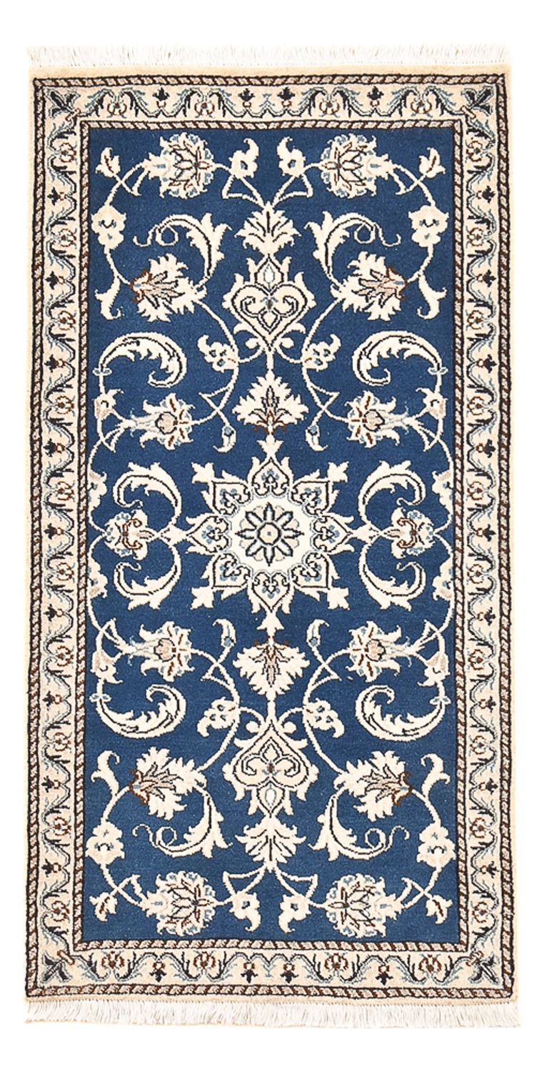 Tapis persan - Nain - 140 x 69 cm - bleu