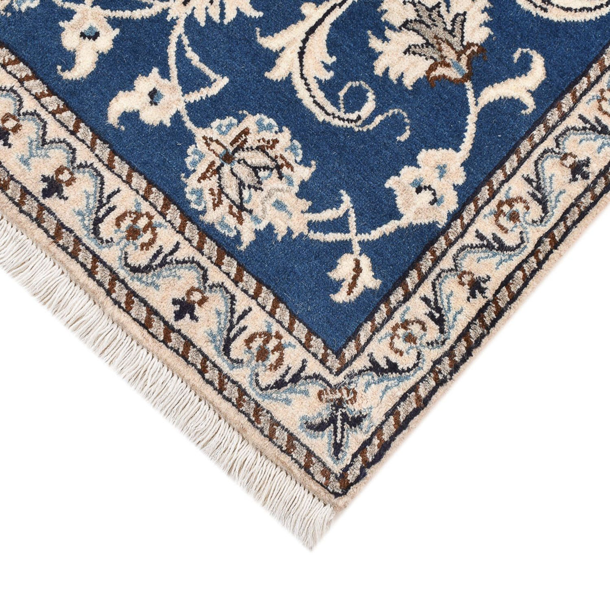 Tapis persan - Nain - 140 x 69 cm - bleu