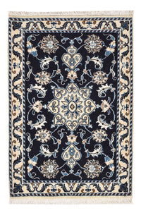 Tapis persan - Nain - 90 x 60 cm - bleu foncé