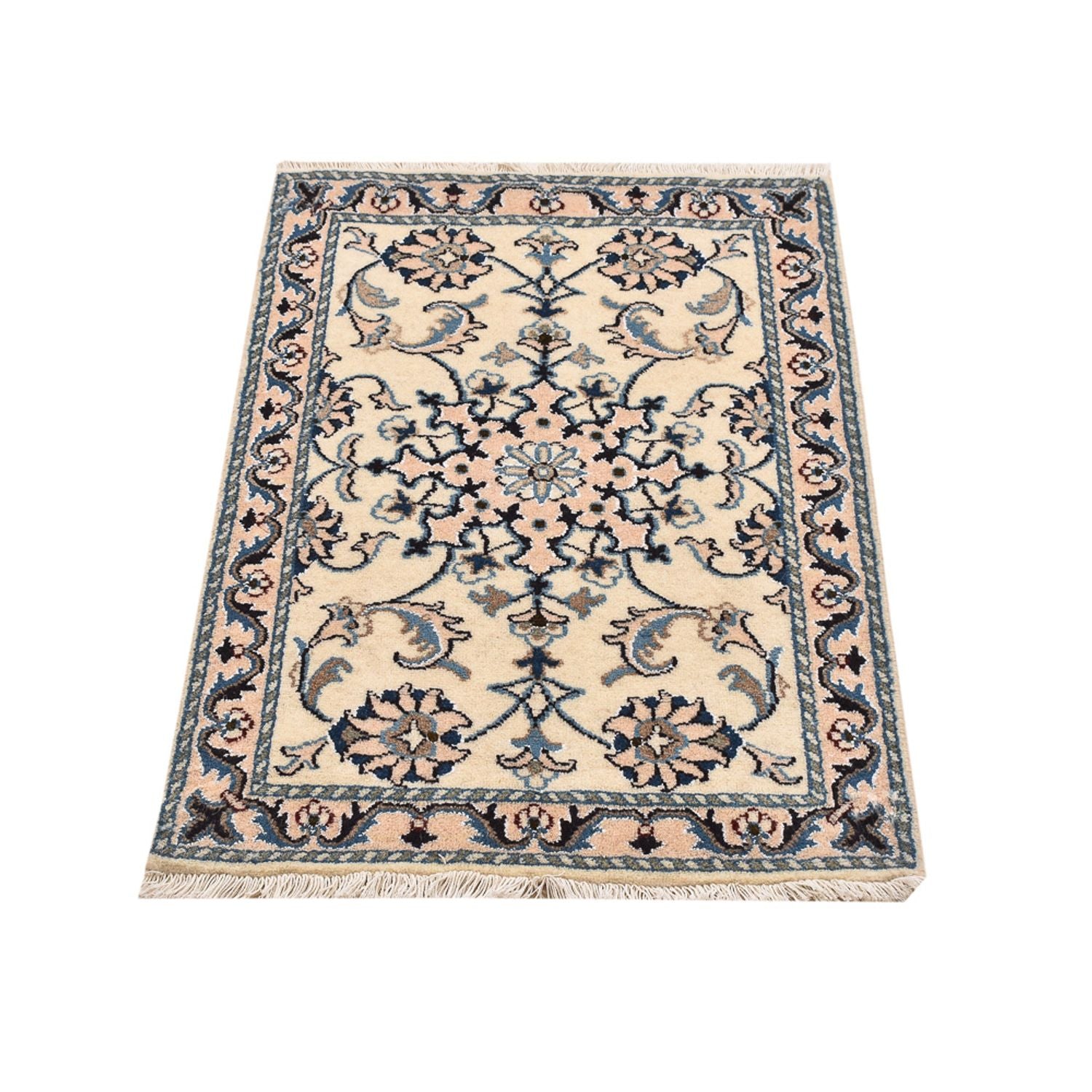 Tapis persan - Nain - 93 x 60 cm - beige