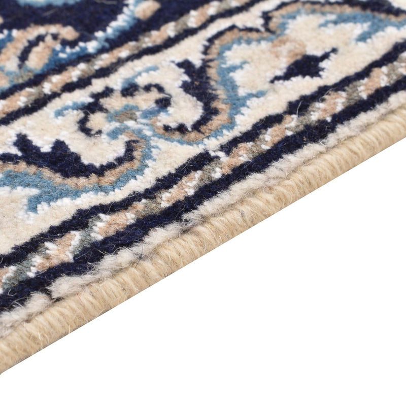 Tapis persan - Nain - 90 x 55 cm - bleu foncé