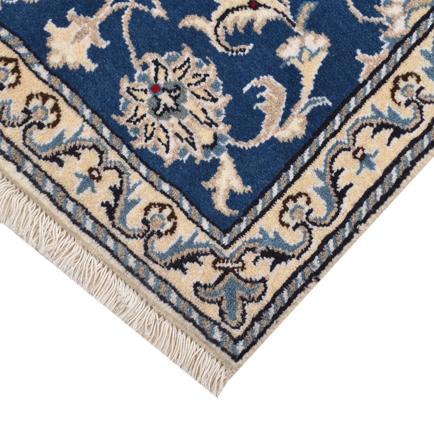 Tapis persan - Nain - 88 x 60 cm - bleu