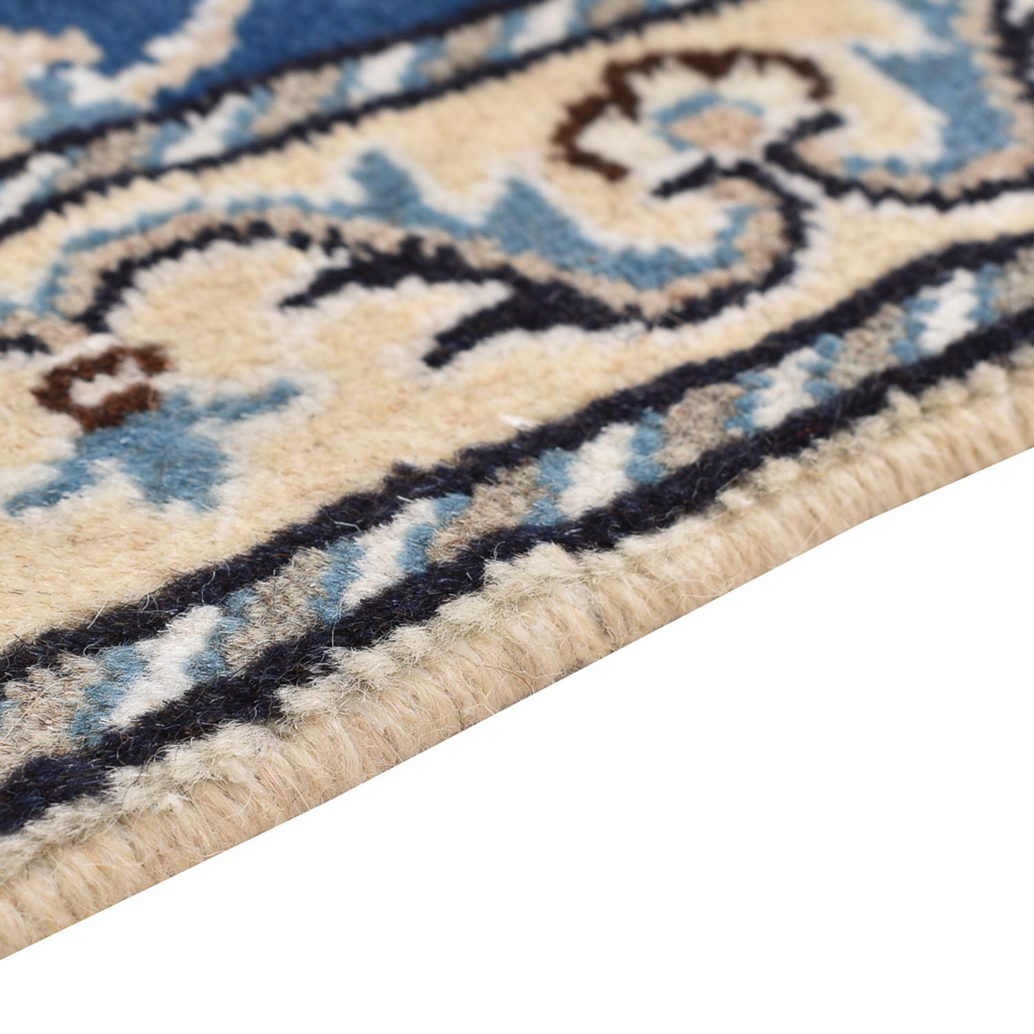 Tapis persan - Nain - 88 x 60 cm - bleu