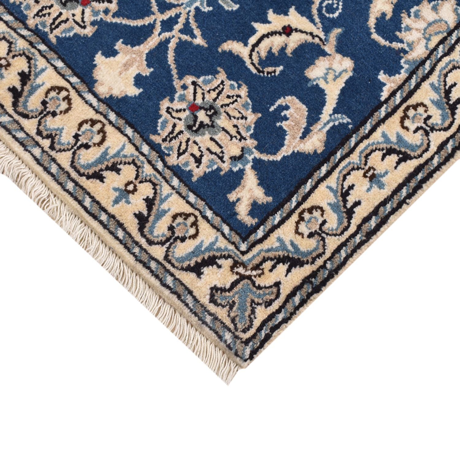 Tapis persan - Nain - 90 x 56 cm - bleu