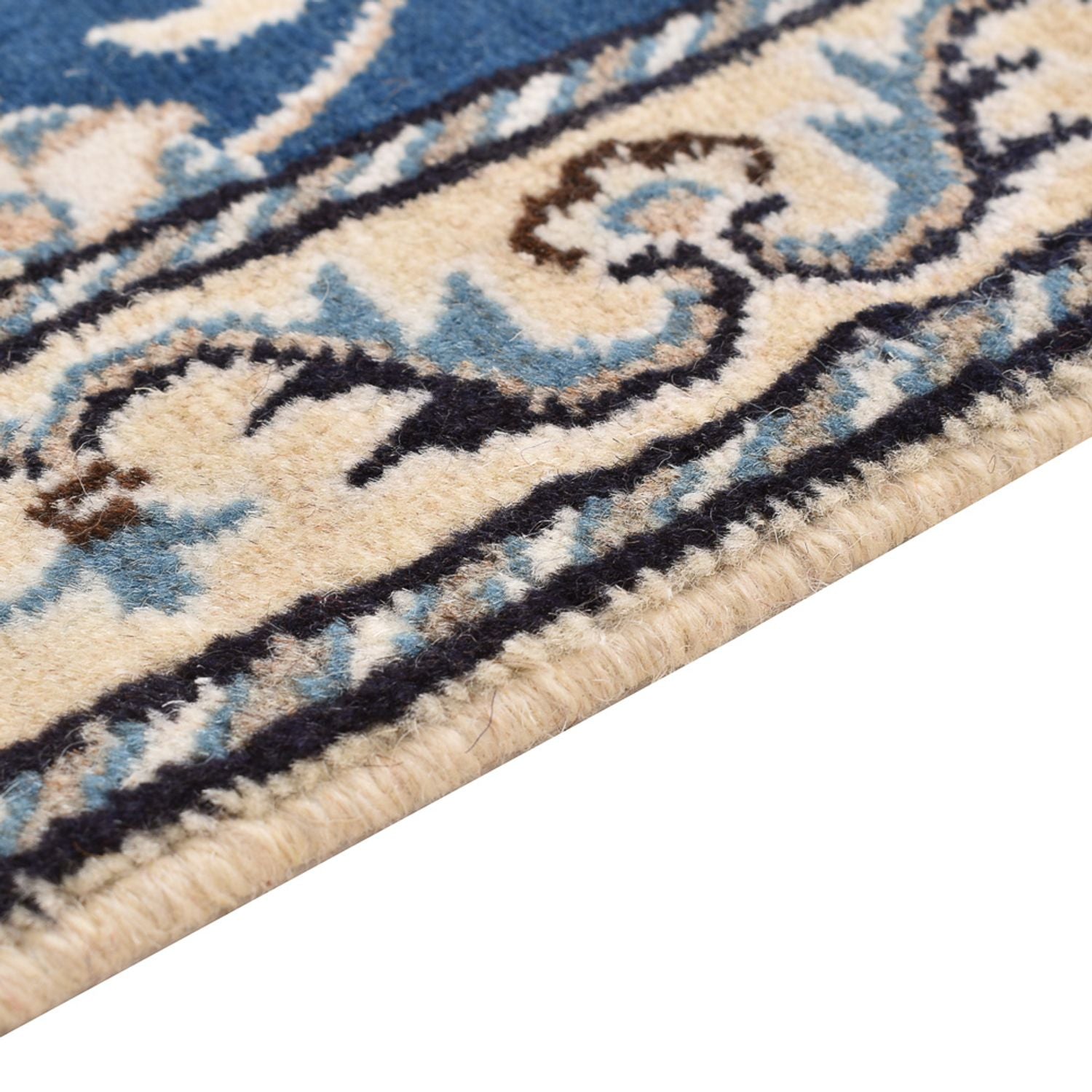 Tapis persan - Nain - 90 x 56 cm - bleu