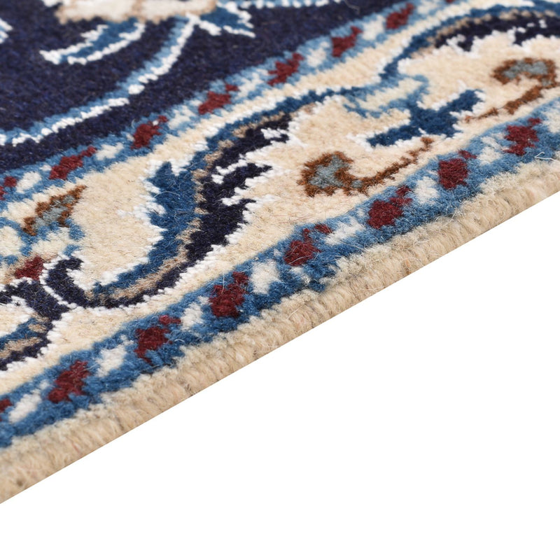 Tapis persan - Nain - 90 x 62 cm - bleu foncé