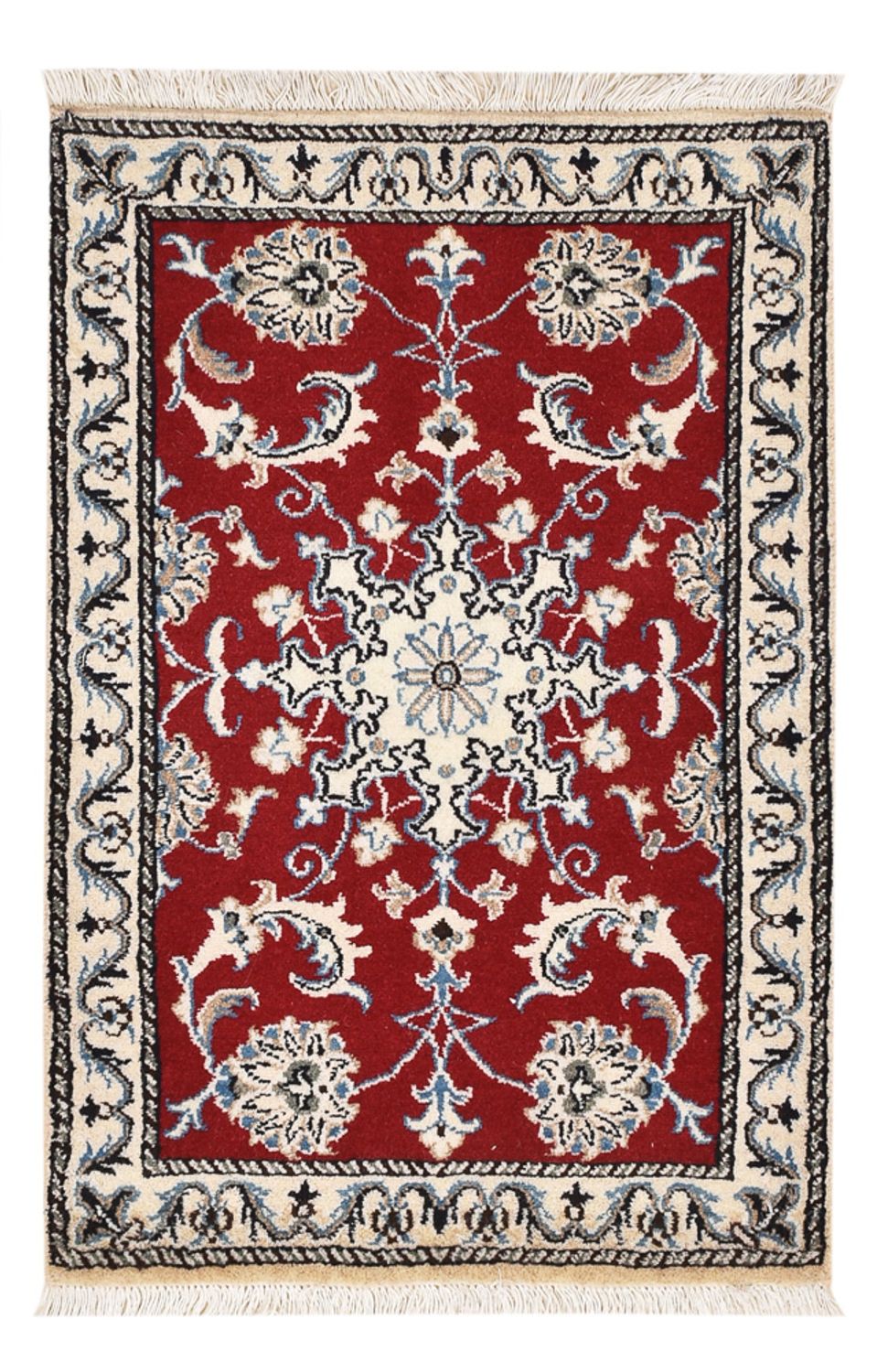 Tapis persan - Nain - 89 x 58 cm - rouge