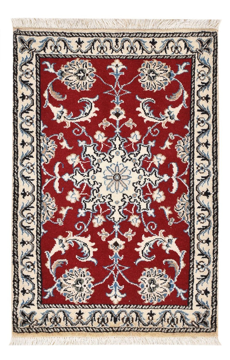 Tapis persan - Nain - 89 x 58 cm - rouge