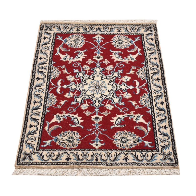 Tapis persan - Nain - 89 x 58 cm - rouge