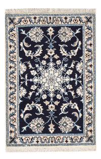 Tapis persan - Nain - 89 x 57 cm - bleu foncé
