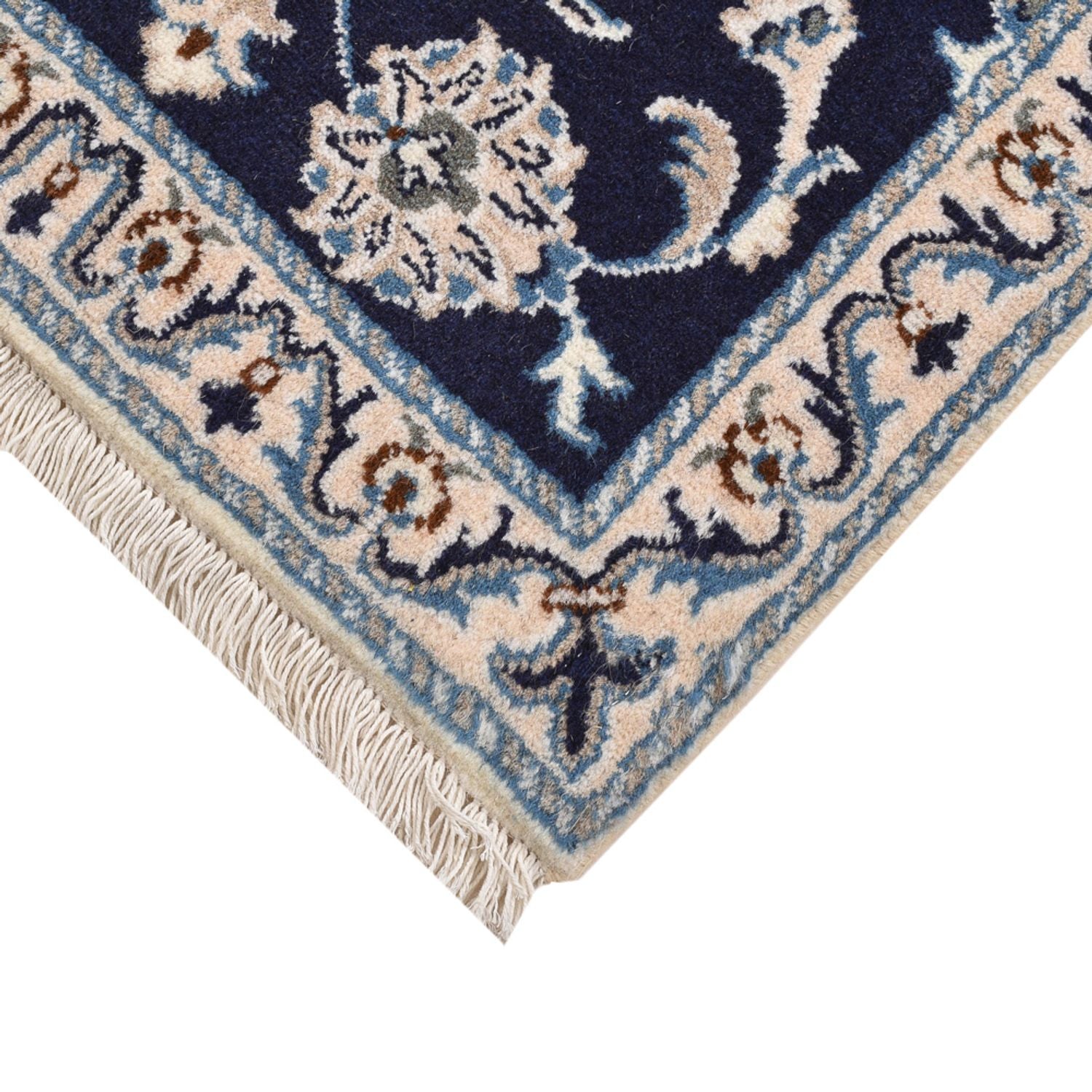 Tapis persan - Nain - 89 x 57 cm - bleu foncé
