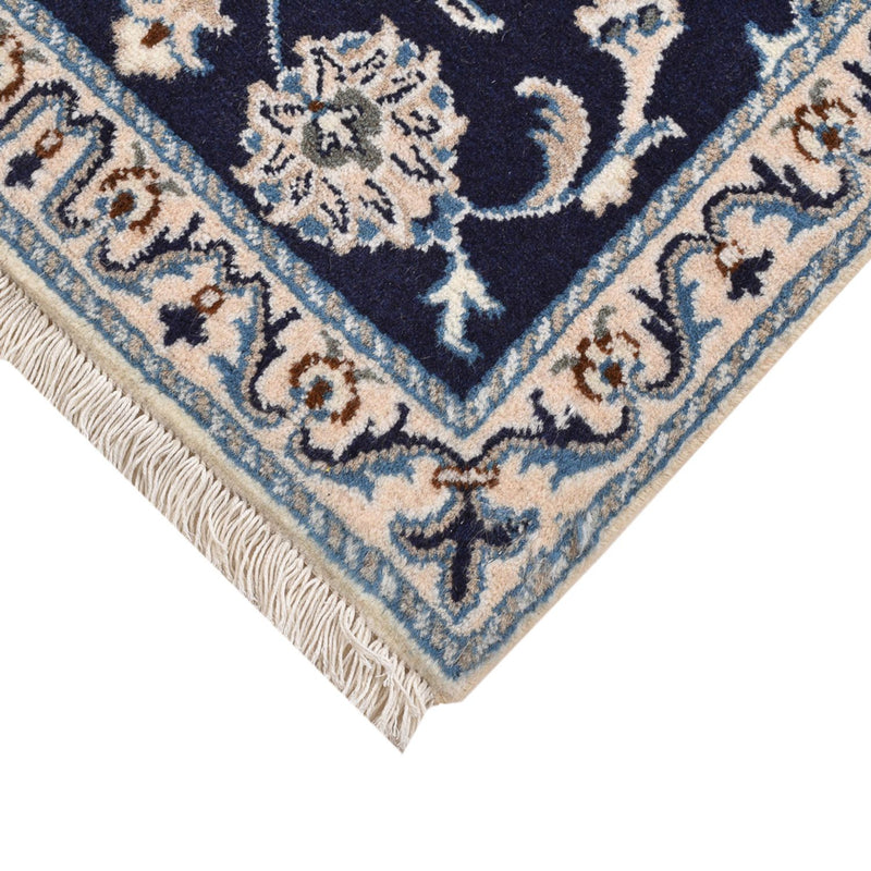 Tapis persan - Nain - 89 x 57 cm - bleu foncé